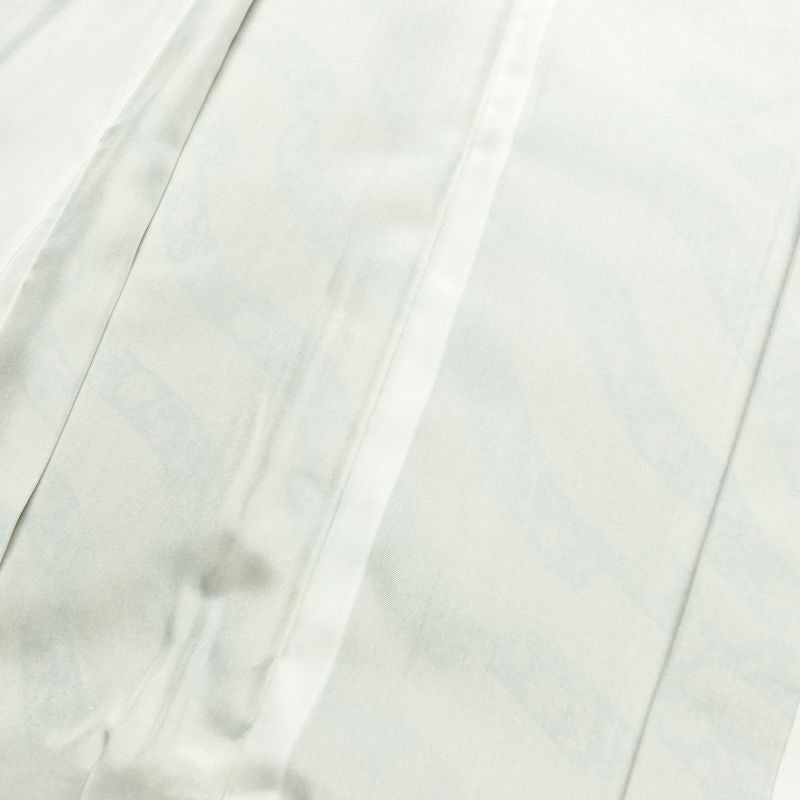 小紋 良品 しつけ糸付き 正絹 幾何学柄・抽象柄 袷仕立て 身丈166.5cm 裄丈67cm リサイクル着物 着物 未使用品 茶_画像19