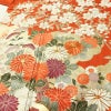 振袖 良品 金駒刺繍 トールサイズ 正絹 花柄 袷仕立て 身丈178.5cm 裄丈71.5cm リサイクル着物 着物 箔 成人式 二十歳 二十歳の集い フォーマル 紅葉 松 菊 桜 橙_画像5