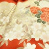 振袖 良品 金駒刺繍 トールサイズ 正絹 花柄 袷仕立て 身丈178.5cm 裄丈71.5cm リサイクル着物 着物 箔 成人式 二十歳 二十歳の集い フォーマル 紅葉 松 菊 桜 橙_画像18