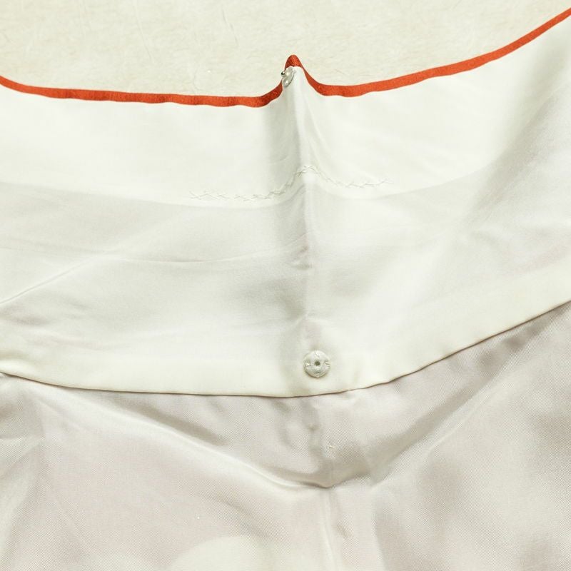 振袖 良品 金駒刺繍 トールサイズ 正絹 花柄 袷仕立て 身丈178.5cm 裄丈71.5cm リサイクル着物 着物 箔 成人式 二十歳 二十歳の集い フォーマル 紅葉 松 菊 桜 橙_画像20