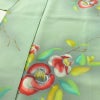 小紋 正絹 花柄 袷仕立て 身丈160.5cm 裄丈67.5cm リサイクル着物 着物 ぼかし 緑・うぐいす色_画像5