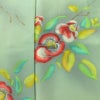 小紋 正絹 花柄 袷仕立て 身丈160.5cm 裄丈67.5cm リサイクル着物 着物 ぼかし 緑・うぐいす色_画像6