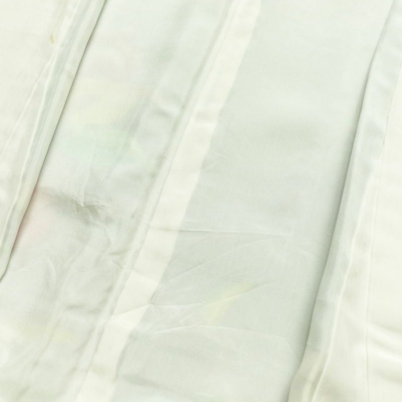 小紋 正絹 花柄 袷仕立て 身丈160.5cm 裄丈67.5cm リサイクル着物 着物 ぼかし 緑・うぐいす色_画像17