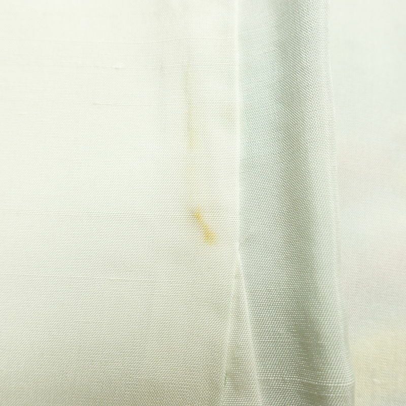 小紋 正絹 花柄 袷仕立て 身丈160.5cm 裄丈67.5cm リサイクル着物 着物 ぼかし 緑・うぐいす色_画像18