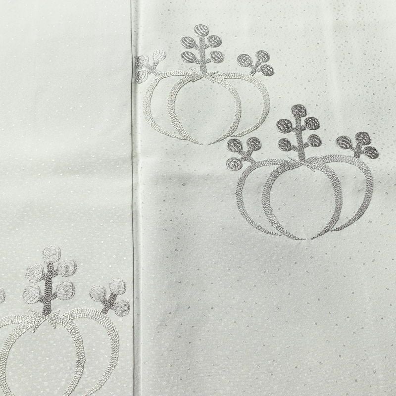 付け下げ 正絹 古典柄 袷仕立て 身丈158cm 裄丈62.5cm リサイクル着物 着物 刺繍 フォーマル グレー_画像6