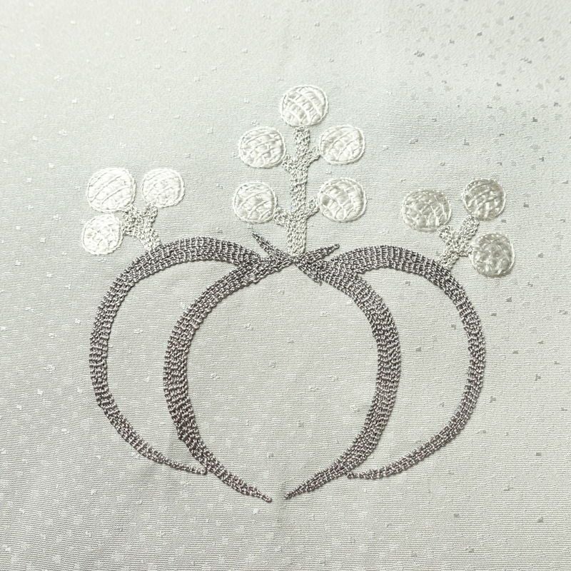 付け下げ 正絹 古典柄 袷仕立て 身丈158cm 裄丈62.5cm リサイクル着物 着物 刺繍 フォーマル グレー_画像10