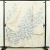 振袖 縮緬 正絹 花柄 銀駒刺繍 袷仕立て 身丈157.5cm 裄丈63cm リサイクル着物 着物 銀彩 成人式 二十歳 二十歳の集い フォーマル 紫・藤色_画像1