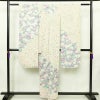 振袖 縮緬 正絹 花柄 銀駒刺繍 袷仕立て 身丈157.5cm 裄丈63cm リサイクル着物 着物 銀彩 成人式 二十歳 二十歳の集い フォーマル 紫・藤色_画像2