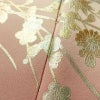 色留袖 良品 和田光正 落款入り 縮緬 一つ紋付き 正絹 花柄 袷仕立て 身丈158cm 裄丈64cm リサイクル着物 着物 箔 共八掛 結婚式 フォーマル 扇面 菊 ピンク_画像11