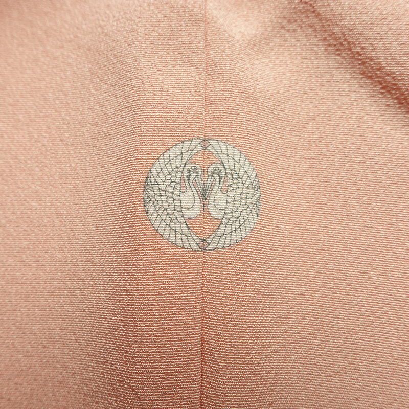 色留袖 良品 和田光正 落款入り 縮緬 一つ紋付き 正絹 花柄 袷仕立て 身丈158cm 裄丈64cm リサイクル着物 着物 箔 共八掛 結婚式 フォーマル 扇面 菊 ピンク_画像14