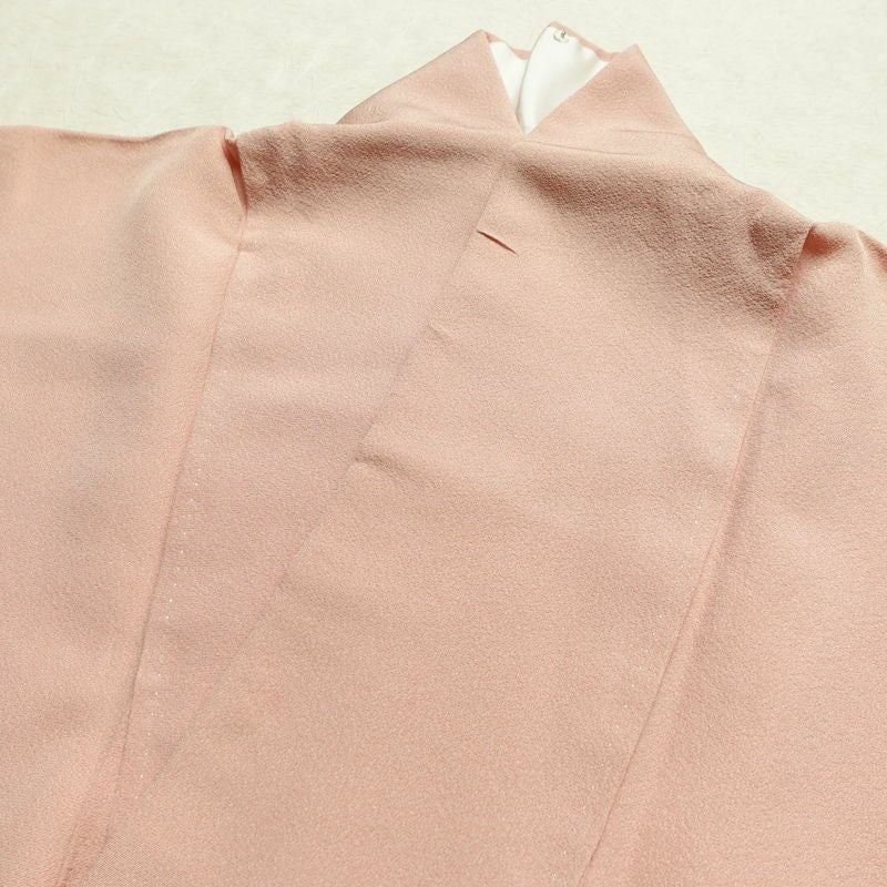 色留袖 良品 和田光正 落款入り 縮緬 一つ紋付き 正絹 花柄 袷仕立て 身丈158cm 裄丈64cm リサイクル着物 着物 箔 共八掛 結婚式 フォーマル 扇面 菊 ピンク_画像18