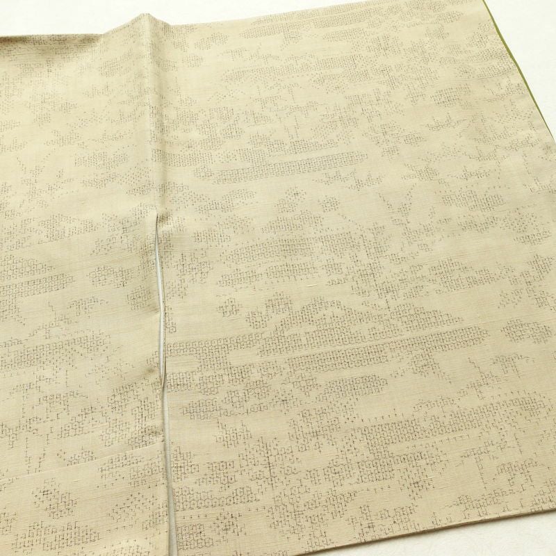 紬 良品 正絹 古典柄 袷仕立て 身丈167.5cm 裄丈66.5cm リサイクル着物 着物 ベージュ_画像14