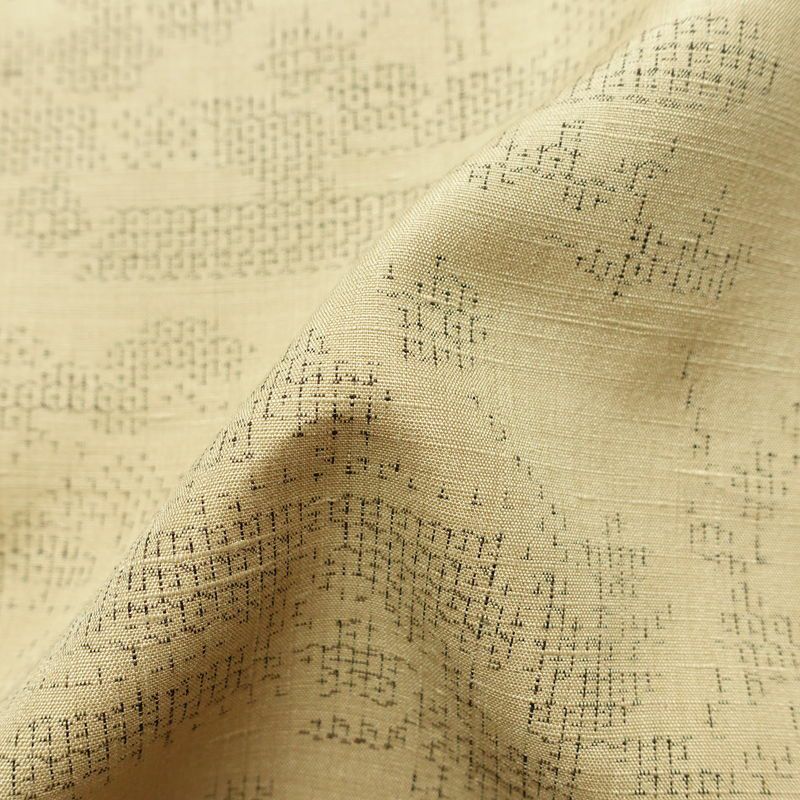 紬 良品 正絹 古典柄 袷仕立て 身丈167.5cm 裄丈66.5cm リサイクル着物 着物 ベージュ_画像21