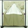訪問着 良品 落款入り 縮緬 正絹 花柄 袷仕立て 身丈155cm 裄丈63.5cm リサイクル着物 着物 入学式 卒業式 七五三 パーティー お宮参り フォーマル 上品 緑・うぐいす色_画像3