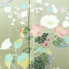 訪問着 良品 落款入り 縮緬 正絹 花柄 袷仕立て 身丈155cm 裄丈63.5cm リサイクル着物 着物 入学式 卒業式 七五三 パーティー お宮参り フォーマル 上品 緑・うぐいす色_画像7