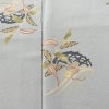 小紋 縮緬 正絹 古典柄 袷仕立て 身丈153.5cm 裄丈63cm リサイクル着物 着物 金彩 グレー_画像6