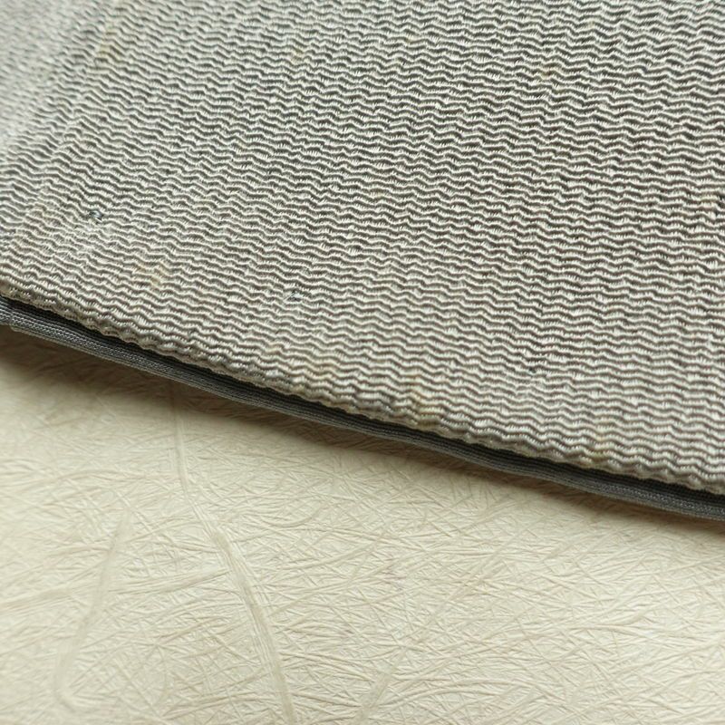 小紋 縮緬 正絹 古典柄 袷仕立て 身丈153.5cm 裄丈63cm リサイクル着物 着物 金彩 グレー_画像20