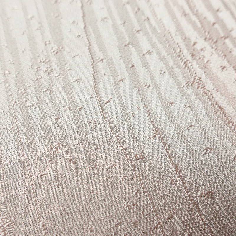 単衣 色無地 美品 しつけ糸付き 一つ紋付き 正絹 縞柄・線柄 単衣仕立て 身丈163cm 裄丈63cm リサイクル着物 着物 お茶会 ピンク_画像8