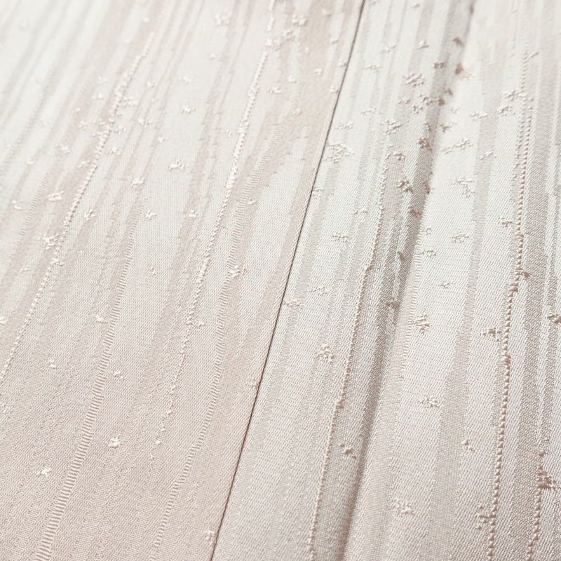 単衣 色無地 美品 しつけ糸付き 一つ紋付き 正絹 縞柄・線柄 単衣仕立て 身丈163cm 裄丈63cm リサイクル着物 着物 お茶会 ピンク_画像9