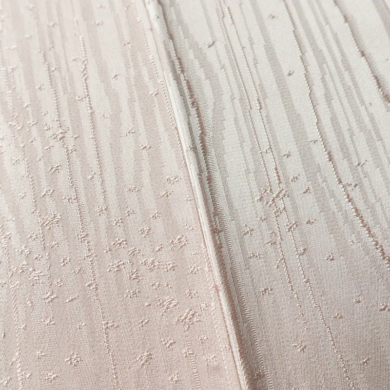 単衣 色無地 美品 しつけ糸付き 一つ紋付き 正絹 縞柄・線柄 単衣仕立て 身丈163cm 裄丈63cm リサイクル着物 着物 お茶会 ピンク_画像10