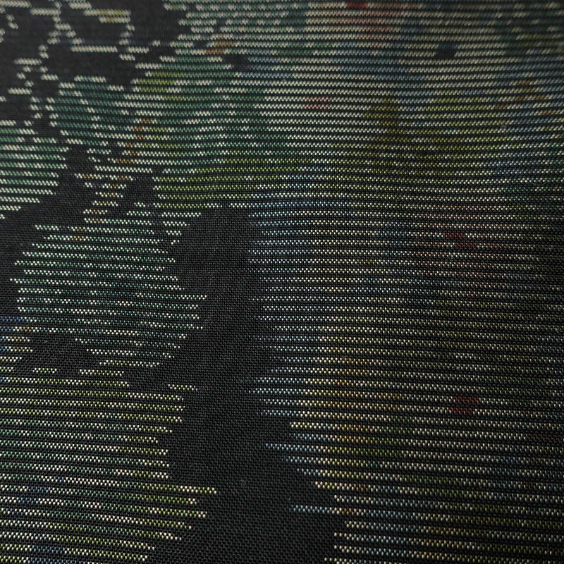 大島紬 証紙なし 正絹 木の葉・植物柄 袷仕立て 身丈154cm 裄丈63cm リサイクル着物 着物 青・紺_画像10