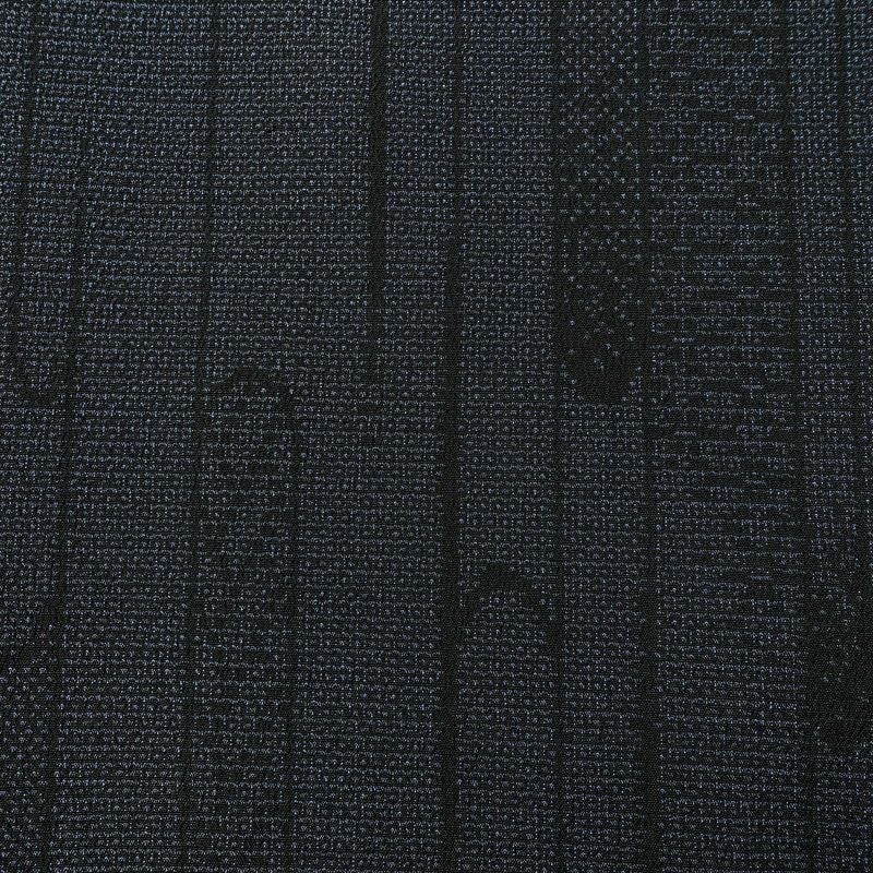 塩沢紬 証紙あり 紬 しつけ糸付き 正絹 古典柄 袷仕立て 身丈162.5cm 裄丈62.5cm リサイクル着物 着物 未使用品 青・紺_画像8