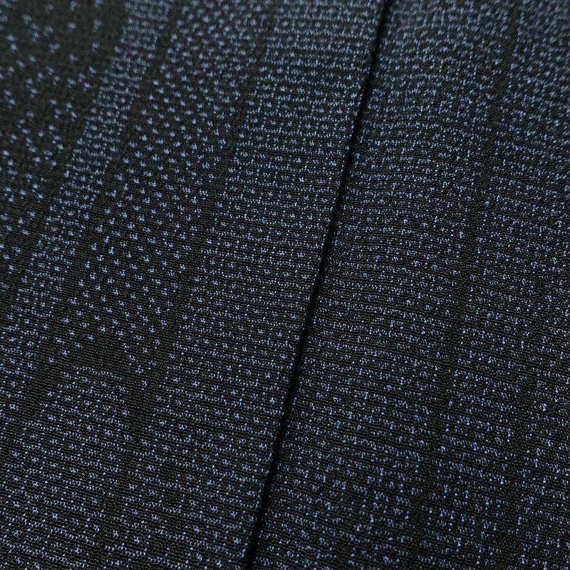 塩沢紬 証紙あり 紬 しつけ糸付き 正絹 古典柄 袷仕立て 身丈162.5cm 裄丈62.5cm リサイクル着物 着物 未使用品 青・紺_画像10