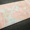 名古屋帯 太鼓柄 正絹 花柄 名古屋仕立て なごや帯 リサイクル帯 帯 銀糸 ピンク_画像12