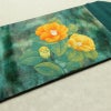 名古屋帯 太鼓柄 良品 正絹 花柄 名古屋仕立て なごや帯 リサイクル帯 帯 箔 金糸 緑・うぐいす色_画像12