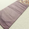 名古屋帯 太鼓柄 正絹 古典柄 名古屋仕立て なごや帯 リサイクル帯 帯 金糸 シンプル 紫・藤色_画像9