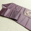 名古屋帯 太鼓柄 正絹 古典柄 名古屋仕立て なごや帯 リサイクル帯 帯 金糸 シンプル 紫・藤色_画像21