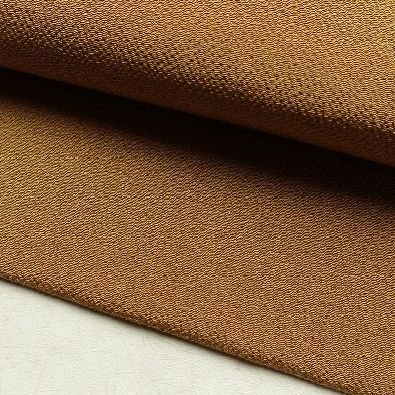 名古屋帯 太鼓柄 良品 縮緬 正絹 人物・動物柄 名古屋仕立て なごや帯 リサイクル帯 帯 黄・黄土色_画像8