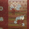 名古屋帯 六通柄 良品 正絹 古典柄 松葉仕立て なごや帯 リサイクル帯 帯 春夏秋冬 小豆・エンジ_画像2
