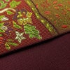 名古屋帯 六通柄 良品 正絹 木の葉・植物柄 通し仕立て なごや帯 リサイクル帯 帯 紫・藤色_画像13