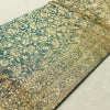 名古屋帯 六通柄 正絹 木の葉・植物柄 名古屋仕立て なごや帯 リサイクル帯 帯 箔 青・紺_画像11
