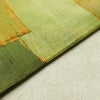 名古屋帯 六通柄 良品 正絹 幾何学柄・抽象柄 名古屋仕立て なごや帯 リサイクル帯 帯 モダン 緑・うぐいす色_画像12