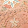 名古屋帯 太鼓柄 正絹 花柄 名古屋仕立て なごや帯 リサイクル帯 帯 刺繍 箔 ピンク_画像3