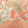 名古屋帯 太鼓柄 正絹 花柄 名古屋仕立て なごや帯 リサイクル帯 帯 刺繍 箔 ピンク_画像4