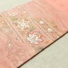 名古屋帯 太鼓柄 正絹 花柄 名古屋仕立て なごや帯 リサイクル帯 帯 刺繍 箔 ピンク_画像12