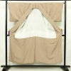 色無地 良品 一つ紋付き 正絹 流水・波柄 袷仕立て 身丈149.5cm 裄丈65cm リサイクル着物 着物 お茶会 七五三 お宮参り フォーマル ベージュ_画像3