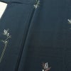 小紋 美品 しつけ糸付き 飛び柄 正絹 木の葉・植物柄 袷仕立て 身丈151cm 裄丈67.5cm リサイクル着物 着物 シンプル 青・紺_画像5