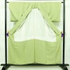 色留袖 良品 落款入り しつけ糸付き 一つ紋付き 正絹 人物・動物柄 袷仕立て 身丈155cm 裄丈63cm リサイクル着物 着物 共八掛 金彩 金糸 結婚式 フォーマル 緑・うぐいす色_画像3