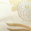名古屋帯 六通柄 良品 正絹 花柄 名古屋仕立て なごや帯 リサイクル帯 帯 箔 菊 ベージュ_画像6