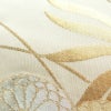 名古屋帯 六通柄 良品 正絹 花柄 名古屋仕立て なごや帯 リサイクル帯 帯 箔 菊 ベージュ_画像7