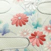 名古屋帯 太鼓柄 美品 正絹 花柄 名古屋仕立て なごや帯 リサイクル帯 帯 刺繍 菊 クリーム_画像3