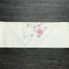 名古屋帯 太鼓柄 美品 正絹 花柄 名古屋仕立て なごや帯 リサイクル帯 帯 刺繍 菊 クリーム_画像14
