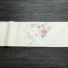 名古屋帯 太鼓柄 美品 正絹 花柄 名古屋仕立て なごや帯 リサイクル帯 帯 刺繍 菊 クリーム_画像15