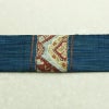 名古屋帯 太鼓柄 良品 正絹 幾何学柄・抽象柄 松葉仕立て なごや帯 リサイクル帯 帯 紬地 青・紺_画像14