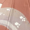 訪問着 美品 絞り 綸子 一つ紋付き 正絹 木の葉・植物柄 袷仕立て 身丈161cm 裄丈66cm リサイクル着物 着物 刺繍 金彩 入学式 卒業式 七五三 お宮参り フォーマル ピンク_画像5