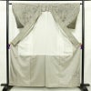 訪問着 良品 正絹 風景柄 袷仕立て 身丈161cm 裄丈62.5cm リサイクル着物 着物 洒落 紬地 グレー_画像3